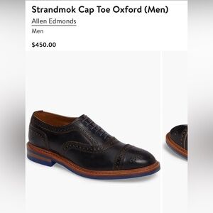 Allen Edmonds Black Brogue Oxford with Blue Sole